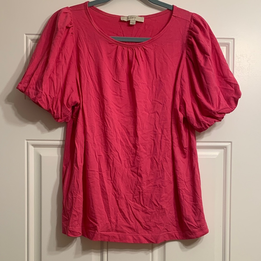 LOFT Bright Pink Blouse